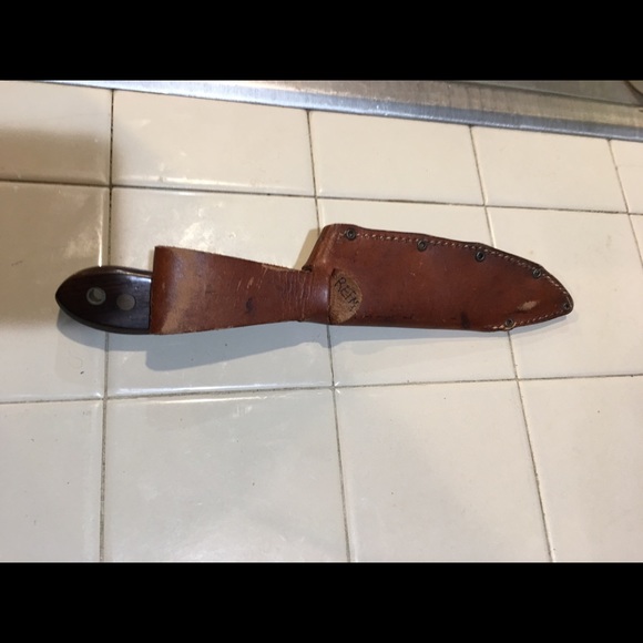 Canadian trapper knife and leather sheath - Picture 4 of 13